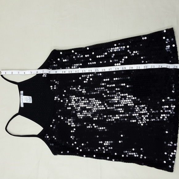 Charlotte Russe Woman"s Black Sequined Tank Top Size Medium - Picture 3 of 6